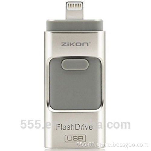 Otg usb flash drive for iphone and android and pc laptop computer of China wholesale custom made